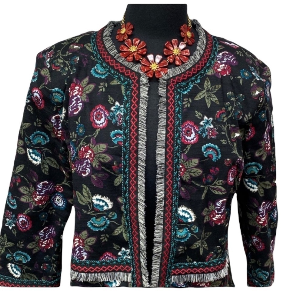 Loft Floral Fringes Jacket